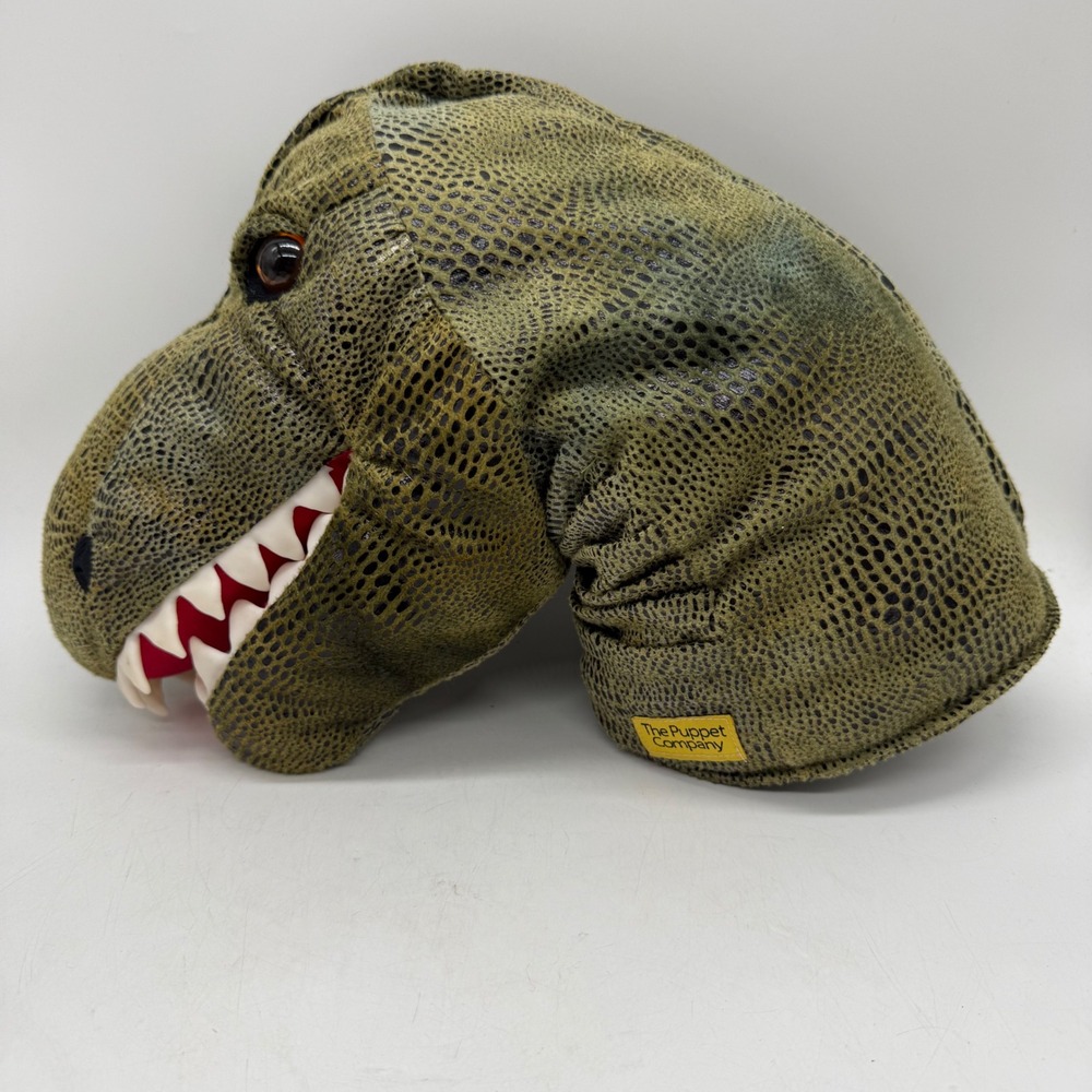 The Puppet Company T-Rex Hand Puppet Kids Green Textured Dinosaur Toy
